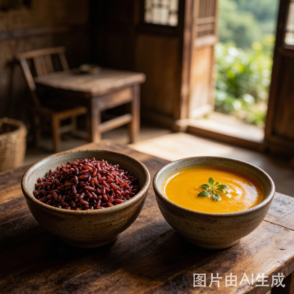 Red Rice & Pumpkin Soup