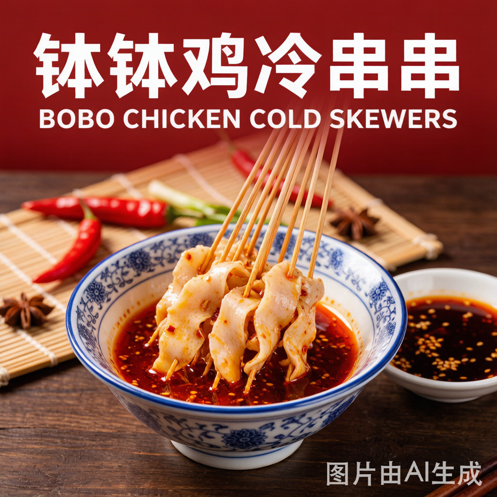 Bobo Chicken (Cold Skewers in Chili Oil)