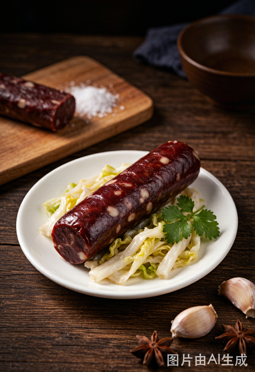 White Pork with Blood Sausage