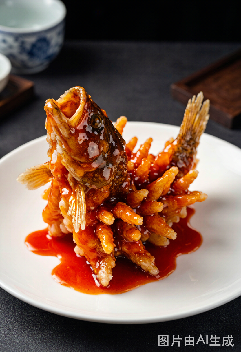 Squirrel-shaped Sweet and Sour Mandarinfish