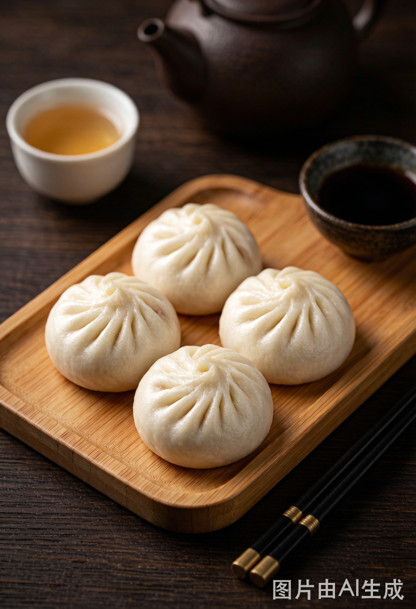 Goubuli Baozi (Steamed Stuffed Buns)
