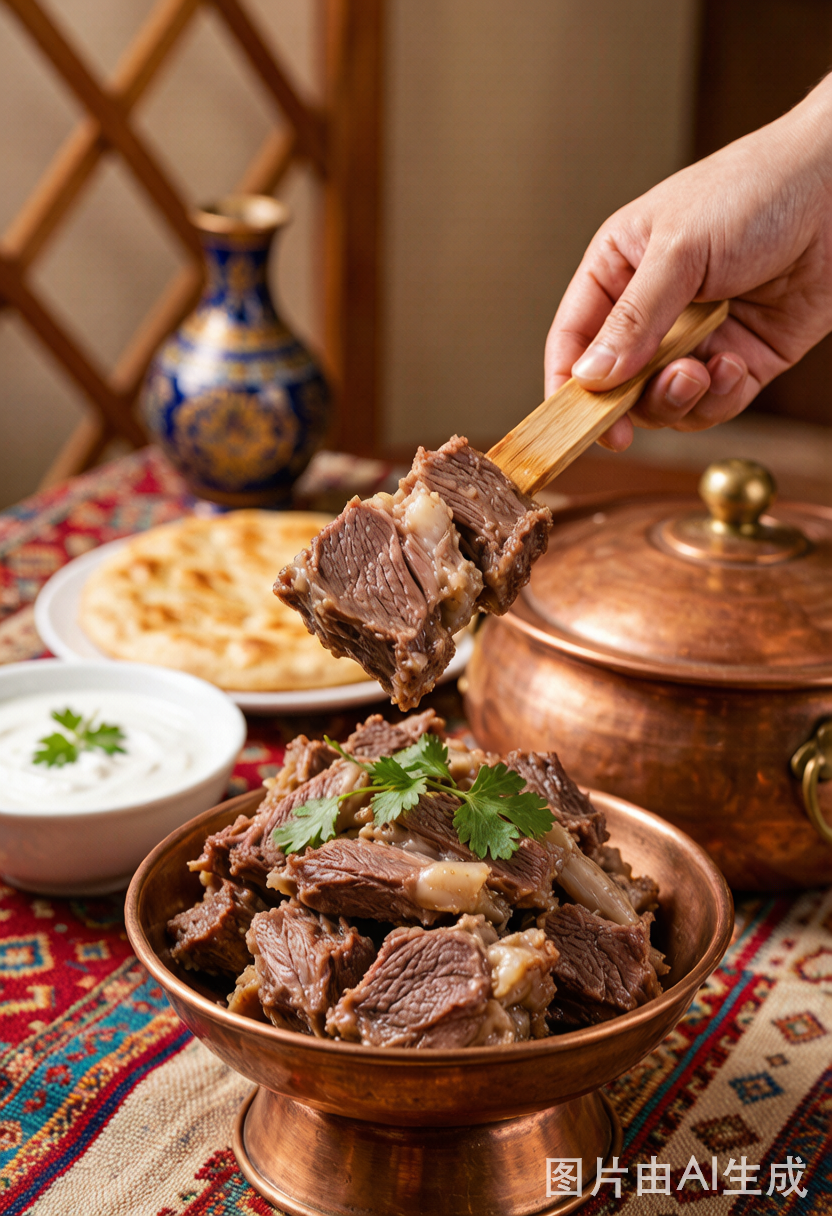 Kazakh Hand-Grabbed Meat